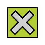 Çarpı işareti düğmesi - OpenMoji