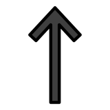 Yukarı ok - OpenMoji