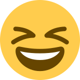 Kapalı gözlerle ağzı açık sırıtma - Twitter / X