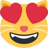 Kalp gözlü gülümseyen kedi - Twitter / X