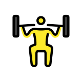 Ağırlık kaldıran kişi - OpenMoji