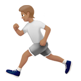 koşan kişi: orta cilt tonu