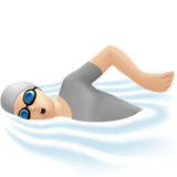 yüzen kişi: açık cilt tonu