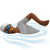 yüzen kişi: orta koyu cilt tonu