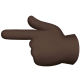 elinin tersiyle solu gösteren işaret parmağı: koyu cilt tonu