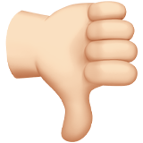 baş parmak aşağıda: açık cilt tonu