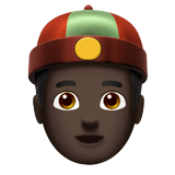 çin şapkalı erkek: koyu cilt tonu