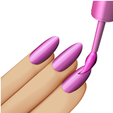 oje sürme: orta açık cilt tonu