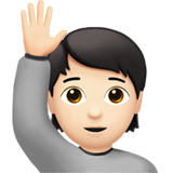 elini kaldırma: açık cilt tonu