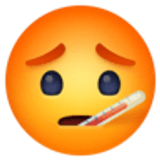 Ağzında termometre olan yüz - Facebook