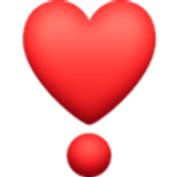 Kalp şeklinde ünlem işareti - Facebook