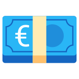 Euro banknot - Noto Color Emoji
