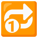 Tek parça tekrarlama düğmesi - Noto Color Emoji