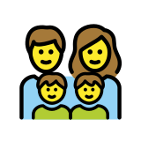 Aile: erkek kadın erkek çocuk erkek çocuk - OpenMoji