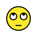 Gözlerini deviren yüz - OpenMoji