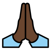 Birleşen eller: koyu cilt tonu - OpenMoji