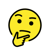 Düşünen yüz - OpenMoji