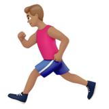 koşan erkek: orta cilt tonu