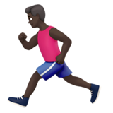 koşan erkek: koyu cilt tonu