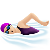 yüzen kadın: açık cilt tonu