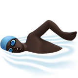 yüzen erkek: koyu cilt tonu