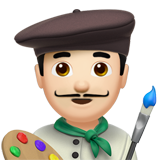 erkek ressam: açık cilt tonu