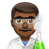 erkek bilim insanı: orta koyu cilt tonu