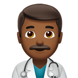 erkek sağlık çalışanı: orta koyu cilt tonu