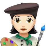 kadın ressam: açık cilt tonu