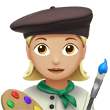 kadın ressam: orta açık cilt tonu