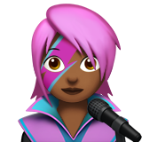 kadın şarkıcı: orta koyu cilt tonu