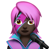 kadın şarkıcı: koyu cilt tonu