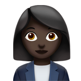 kadın ofis çalışanı: koyu cilt tonu