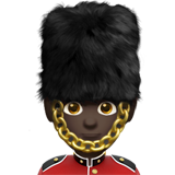 erkek muhafız: koyu cilt tonu