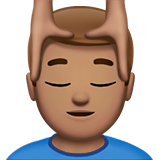 yüz masajı yaptıran erkek: orta cilt tonu