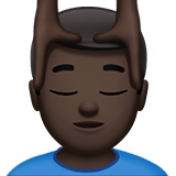 yüz masajı yaptıran erkek: koyu cilt tonu