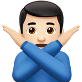 hayır hareketi yapan erkek: açık cilt tonu