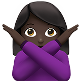 hayır hareketi yapan kadın: koyu cilt tonu