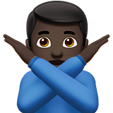 hayır hareketi yapan erkek: koyu cilt tonu