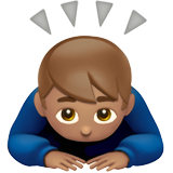 başını öne eğen erkek: orta cilt tonu