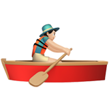 sandalda kürek çeken erkek: açık cilt tonu