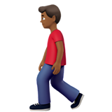 yürüyen erkek: orta koyu cilt tonu