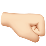 sağa bakan yumruk: açık cilt tonu