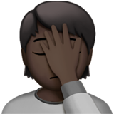 yüzünü eliyle kapama: koyu cilt tonu