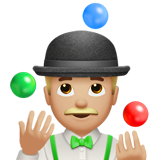 jonglör erkek: orta açık cilt tonu