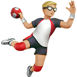 hentbol oynayan erkek: orta açık cilt tonu