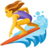 Sörf yapan kadın - Facebook