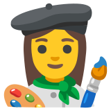 Kadın ressam - Noto Color Emoji