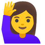 Elini kaldıran kadın - Noto Color Emoji