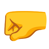 Sola bakan yumruk - Noto Color Emoji